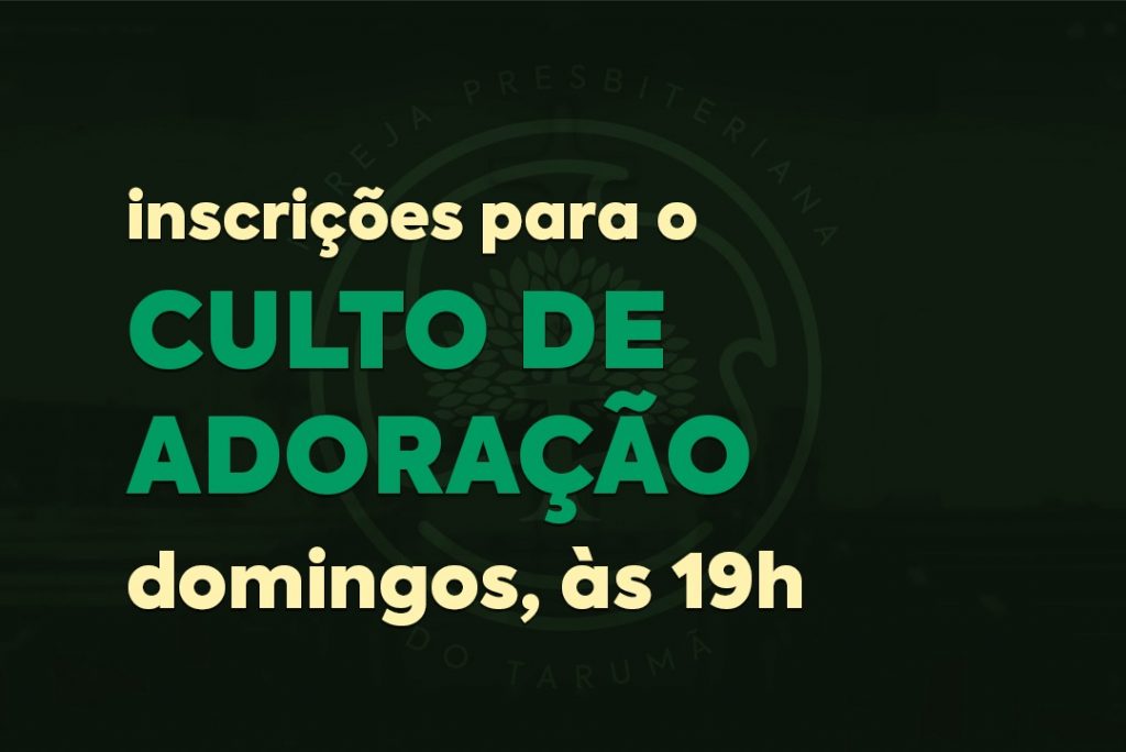 inscrições culto site